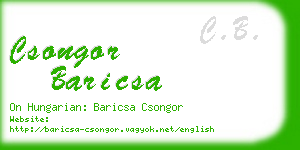 csongor baricsa business card